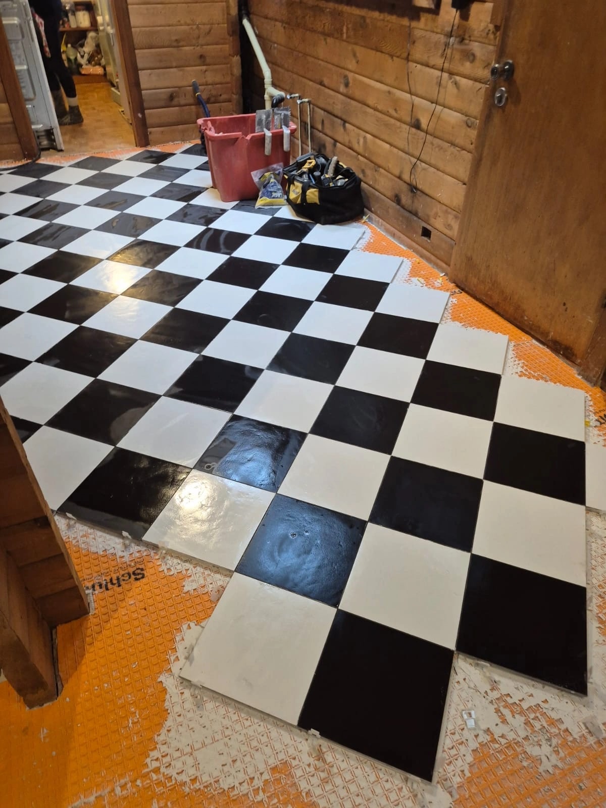 Rustic Checkerboard Cabin Kitchen project image 2