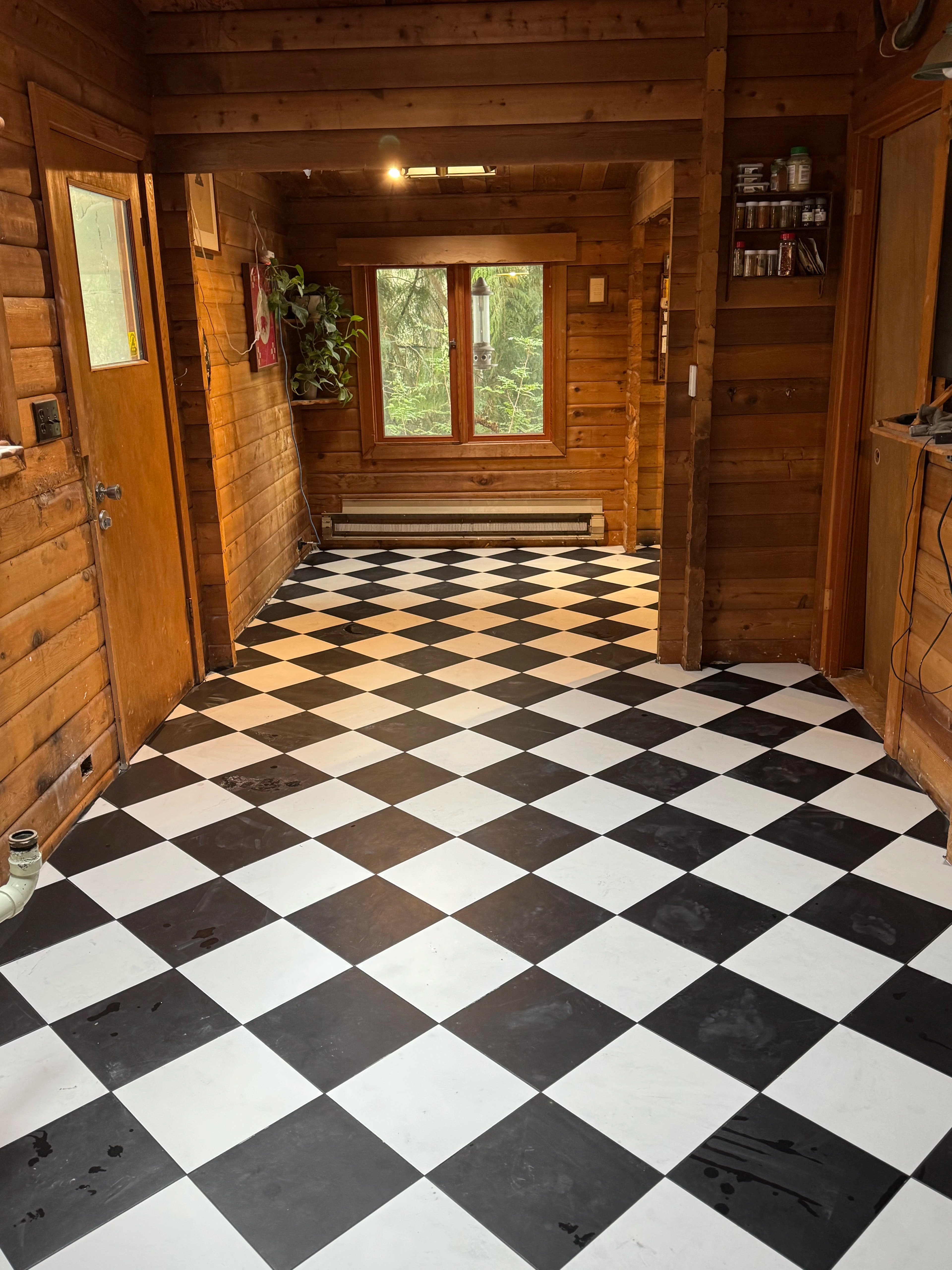 Rustic Checkerboard Cabin Kitchen project image 7