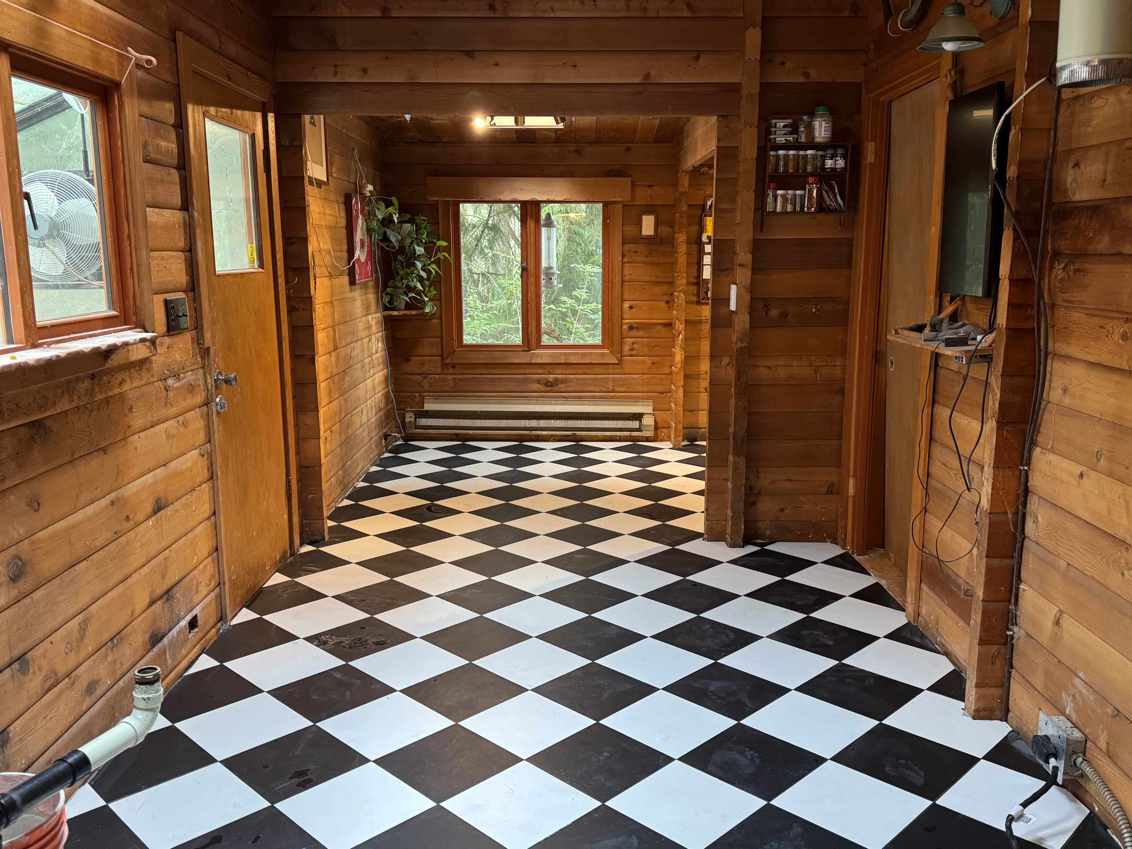 Rustic Checkerboard Cabin Kitchen project image 8