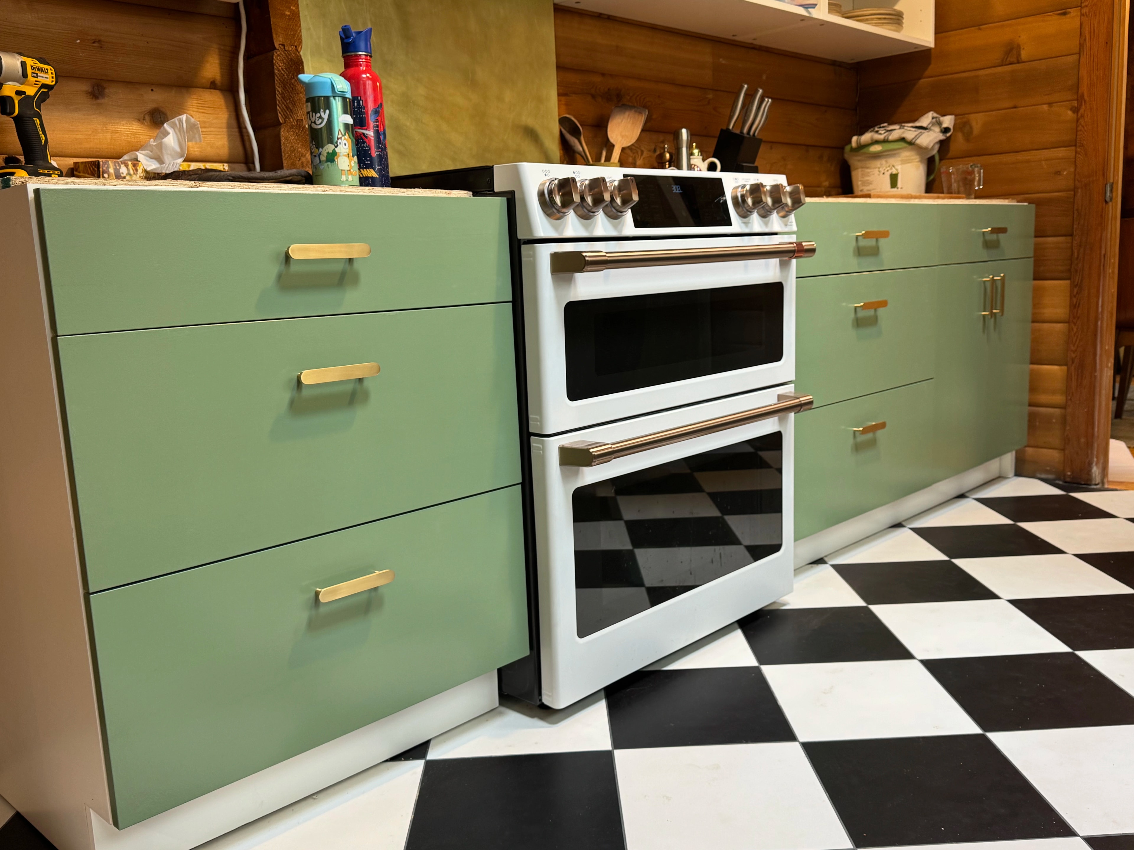 Rustic Checkerboard Cabin Kitchen project image 13