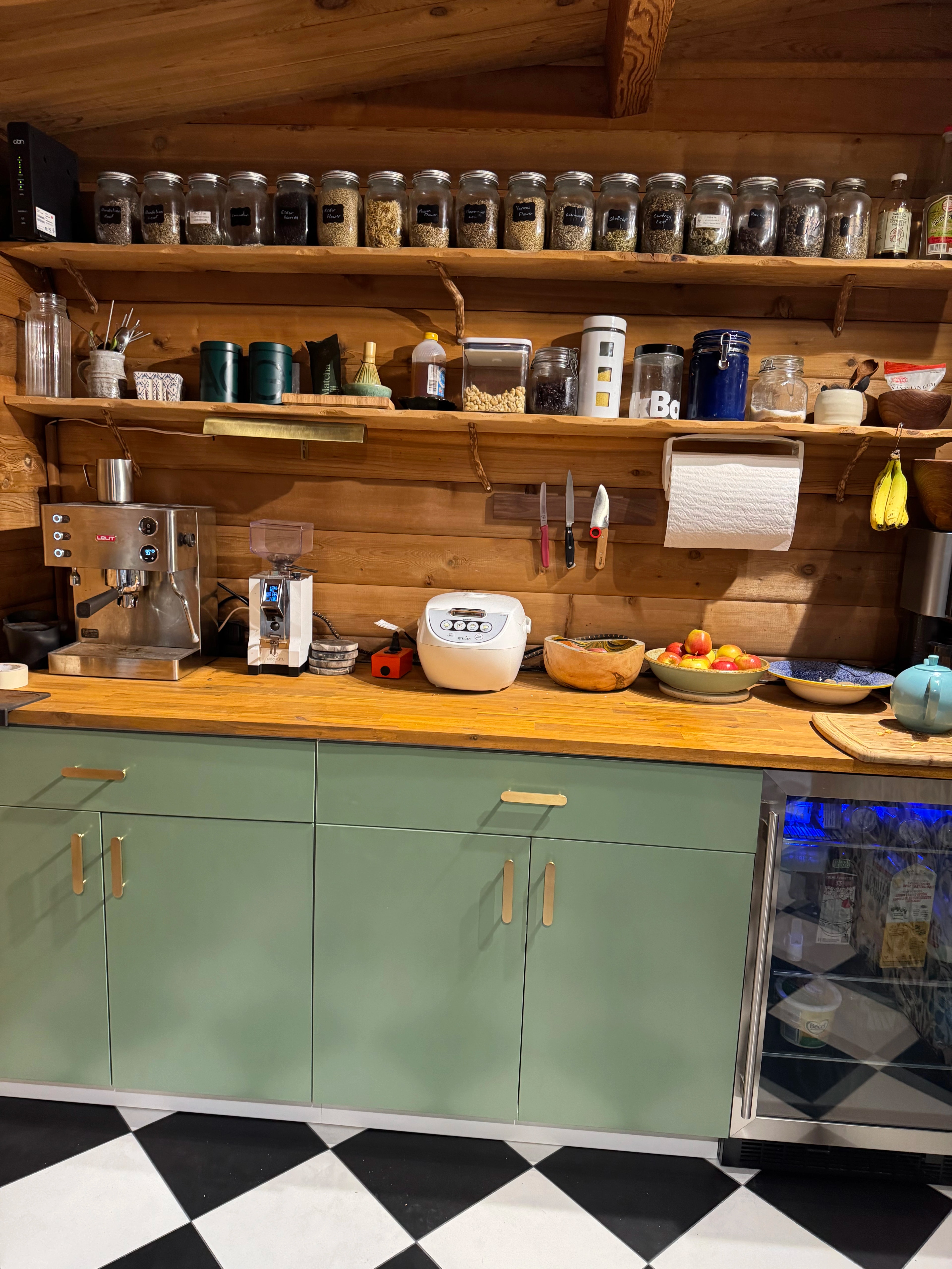 Rustic Checkerboard Cabin Kitchen project image 17