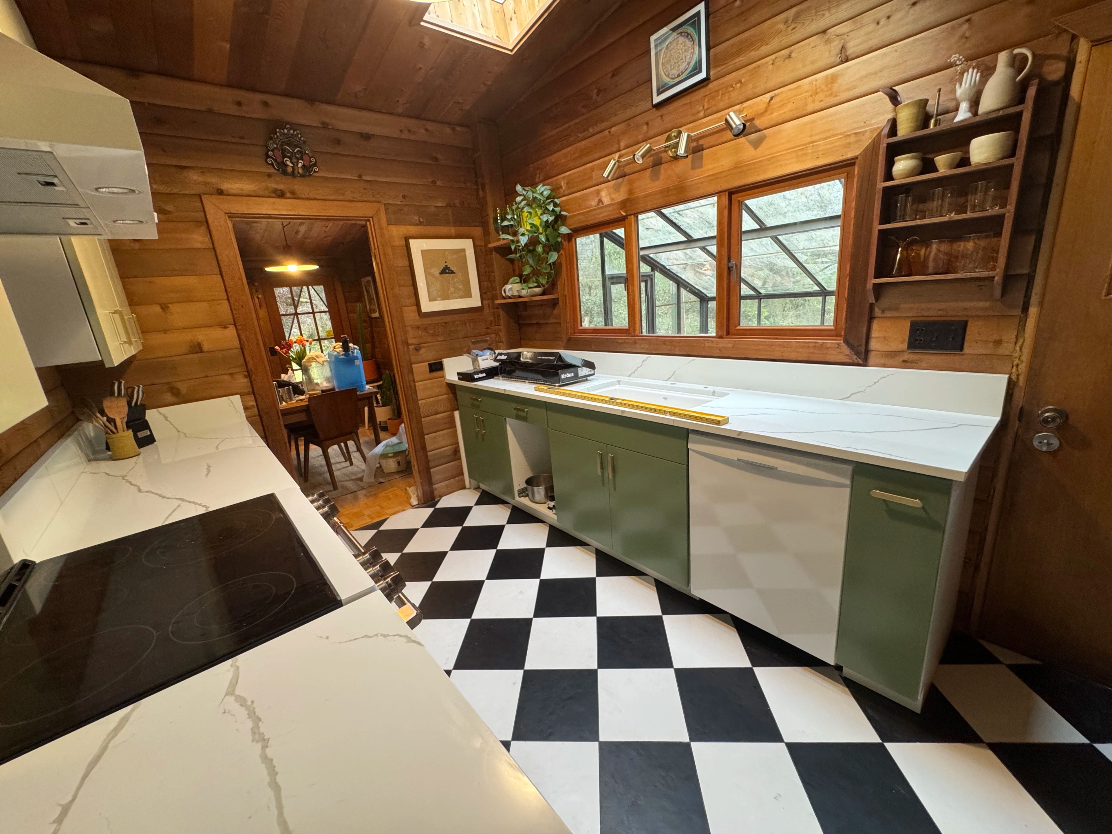 Rustic Checkerboard Cabin Kitchen project image 18