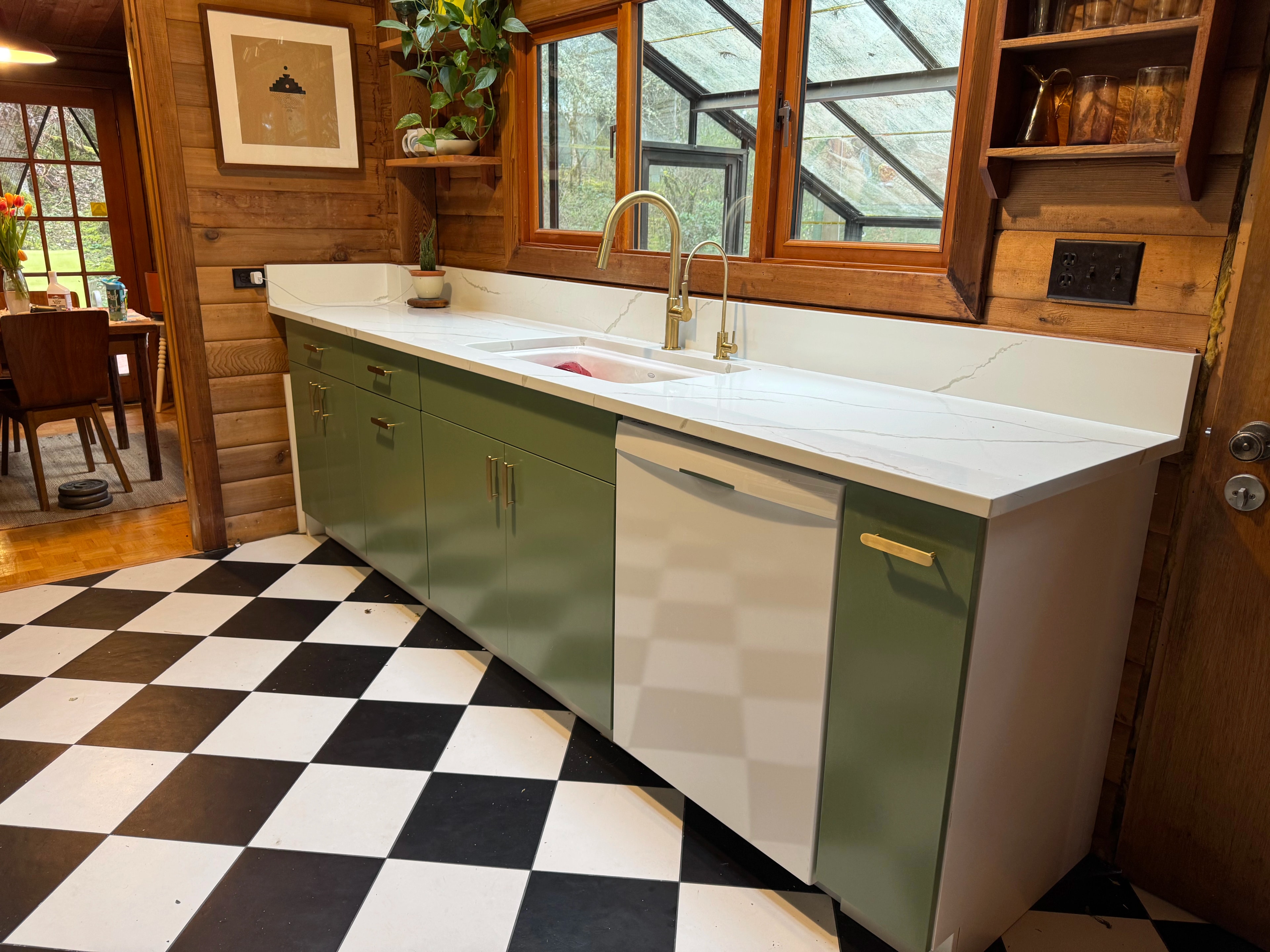 Rustic Checkerboard Cabin Kitchen project image 20