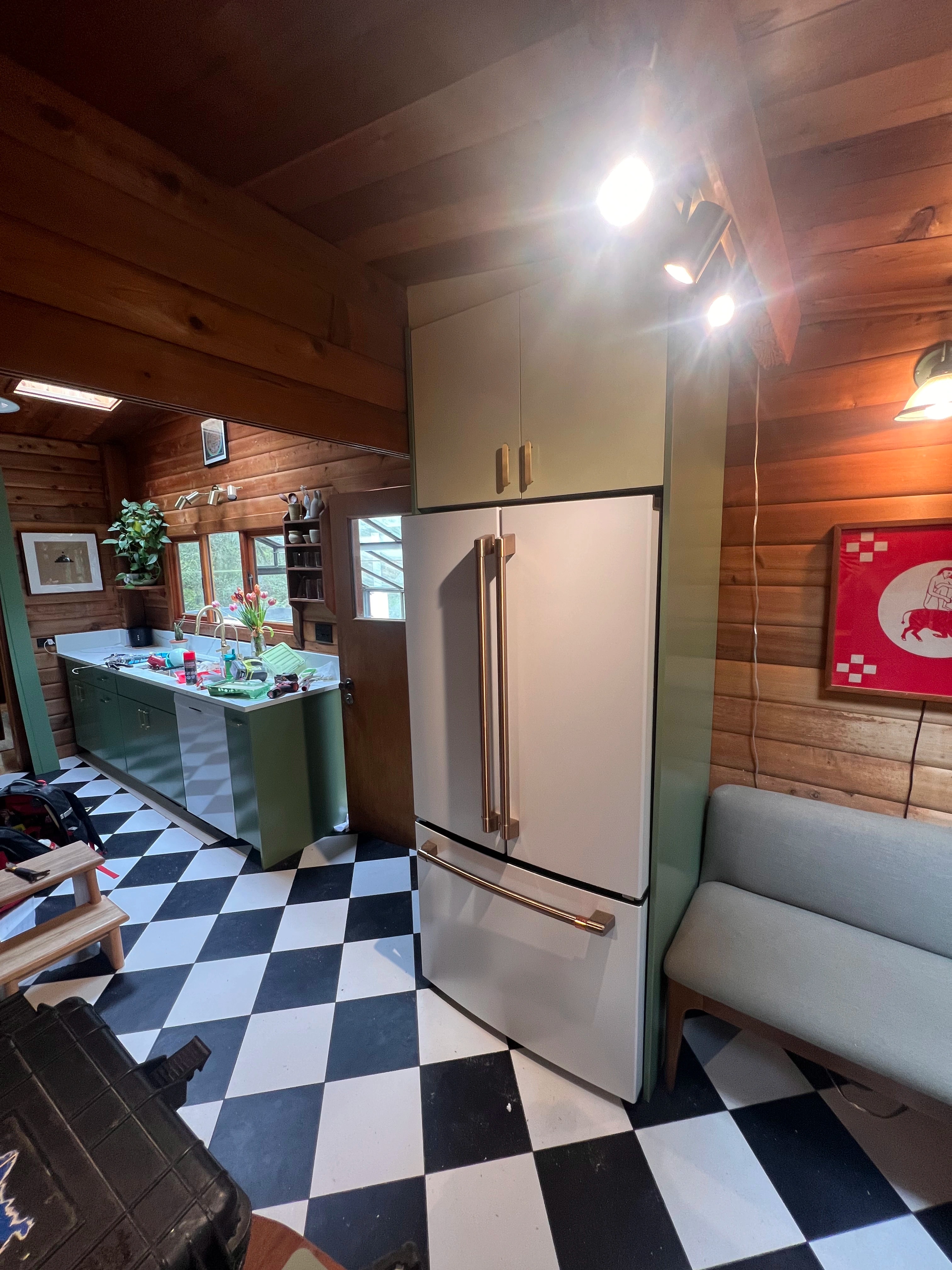 Rustic Checkerboard Cabin Kitchen project image 24