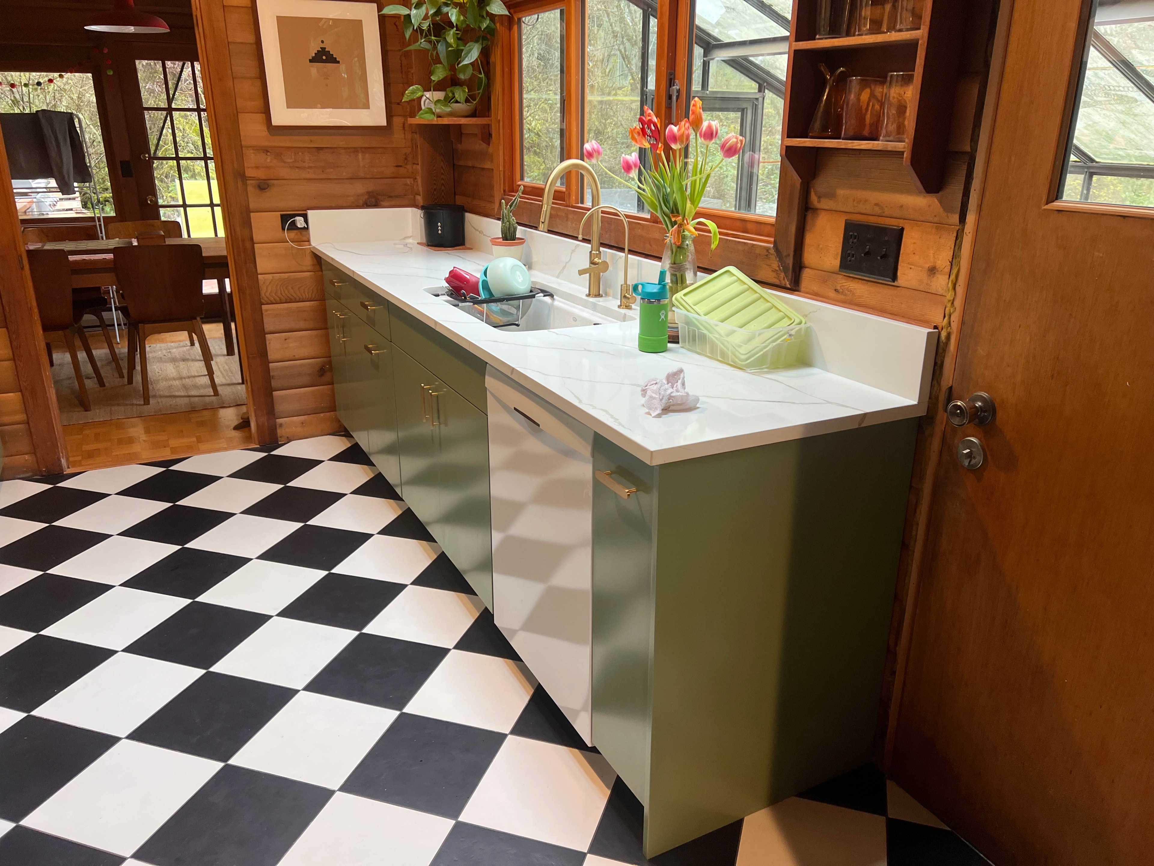 Rustic Checkerboard Cabin Kitchen project image 25