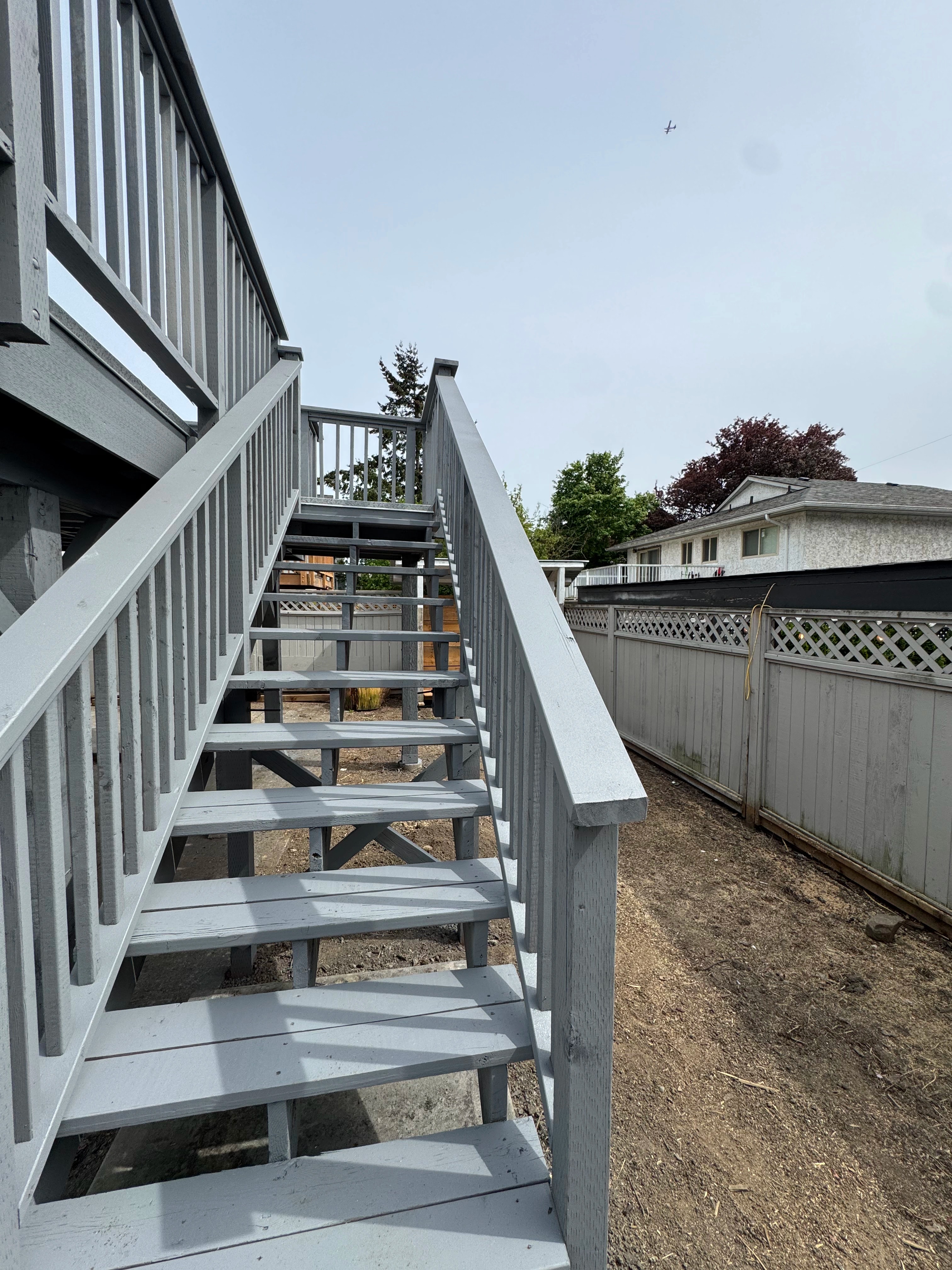 Upper deck and stairs after rebuild by CVR Construction